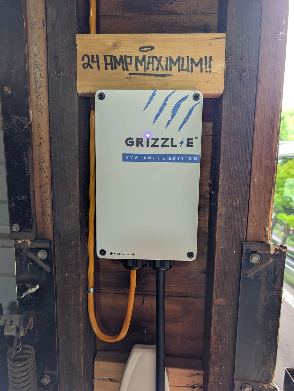 Grizzl-E Avalanche Edition EV charger after installation
