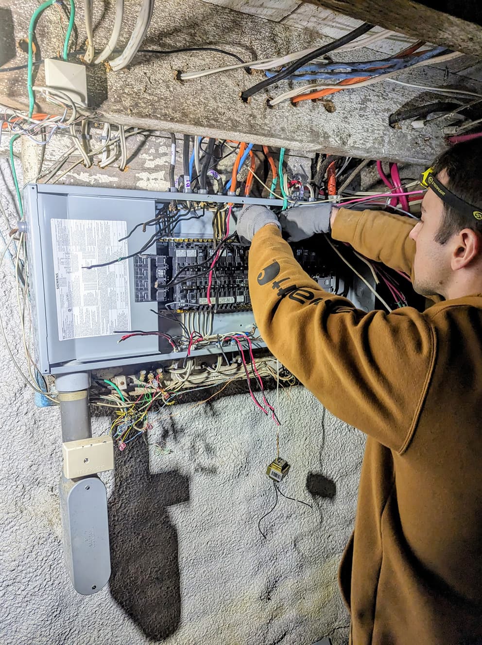 Electrical job in progress