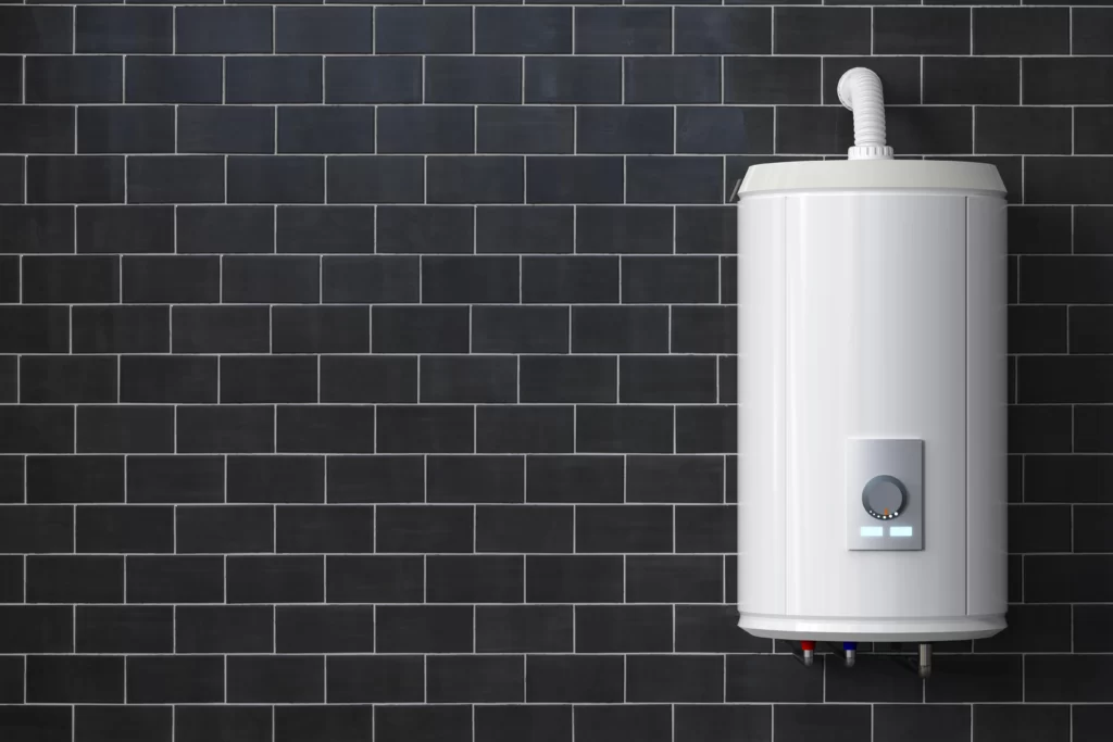 A water heater on the wall